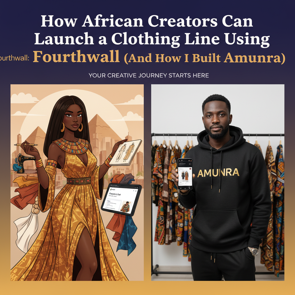 Fourthwall clothing line Africa Amunra solar lamp streetwear 2026